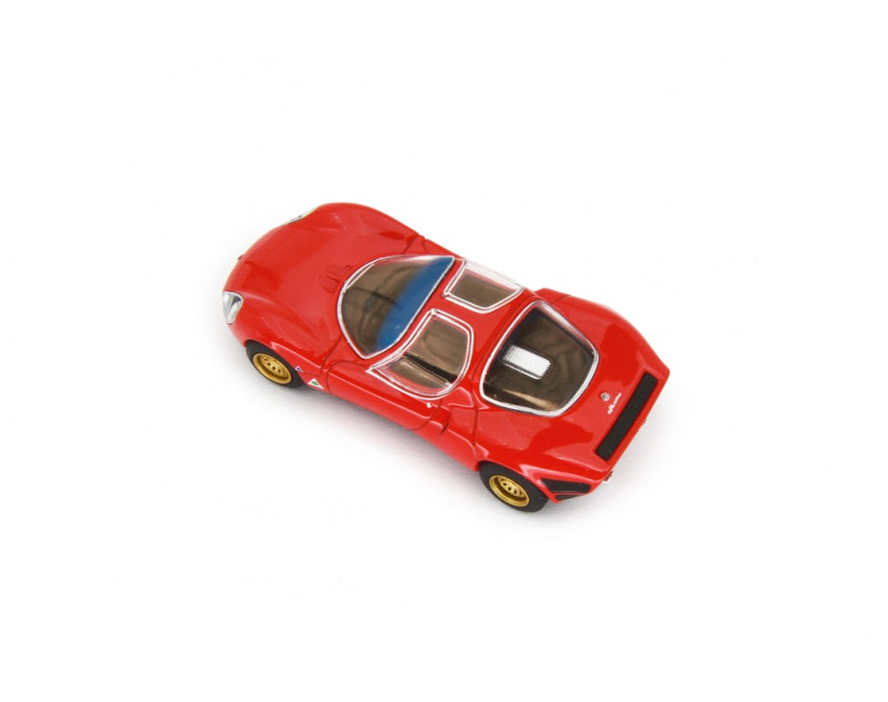 Laudoracing - Alfa Romeo 33 Coupè Stradale 1967 Red Prototype - 1/64 Scale