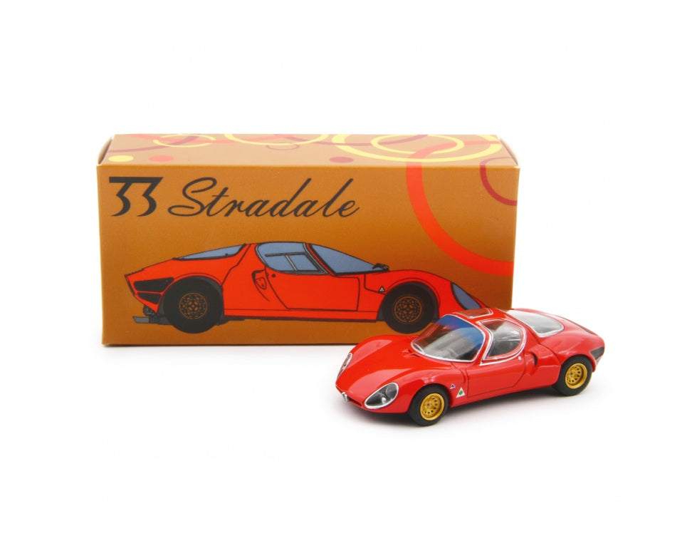 Laudoracing - Alfa Romeo 33 Coupè Stradale 1967 Red Prototype - 1/64 Scale