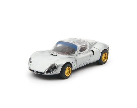 Laudoracing - Alfa Romeo 33 Coupè Stradale 1967 Silver Prototype - 1/64 Scale