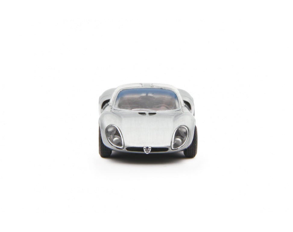 Laudoracing - Alfa Romeo 33 Coupè Stradale 1967 Silver Prototipo - Scala 1/64