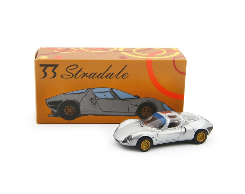Laudoracing - Alfa Romeo 33 Coupè Stradale 1967 Silver Prototipo - Scala 1/64