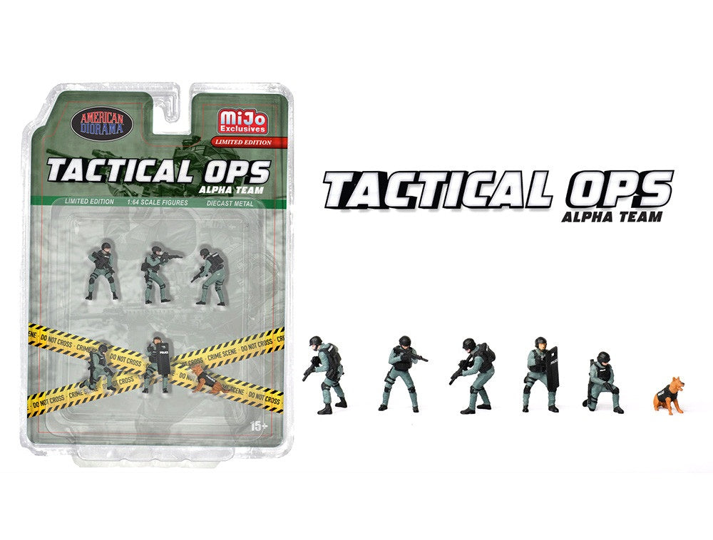 American Diorama - Tactical OPS Police Alpha Team MiJo Exclusives - 1/64 Scale AD-2440MJ