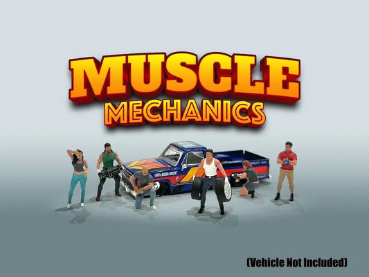 American Diorama - "Muscle Mechanics" Set Figure of 6 Pieces Limited Edition MiJo Exclusives - Scala 1/64 AD-2417MJ