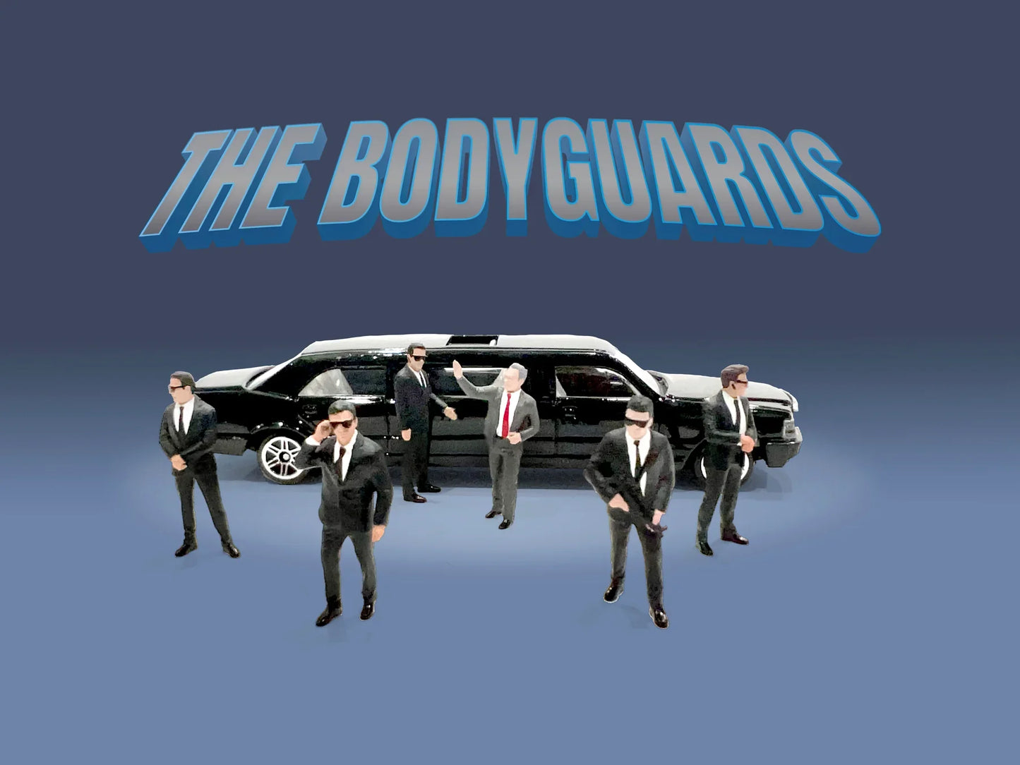 American Diorama - The Bodyguards - Car not included Scale 1/64 AD-2421MJ