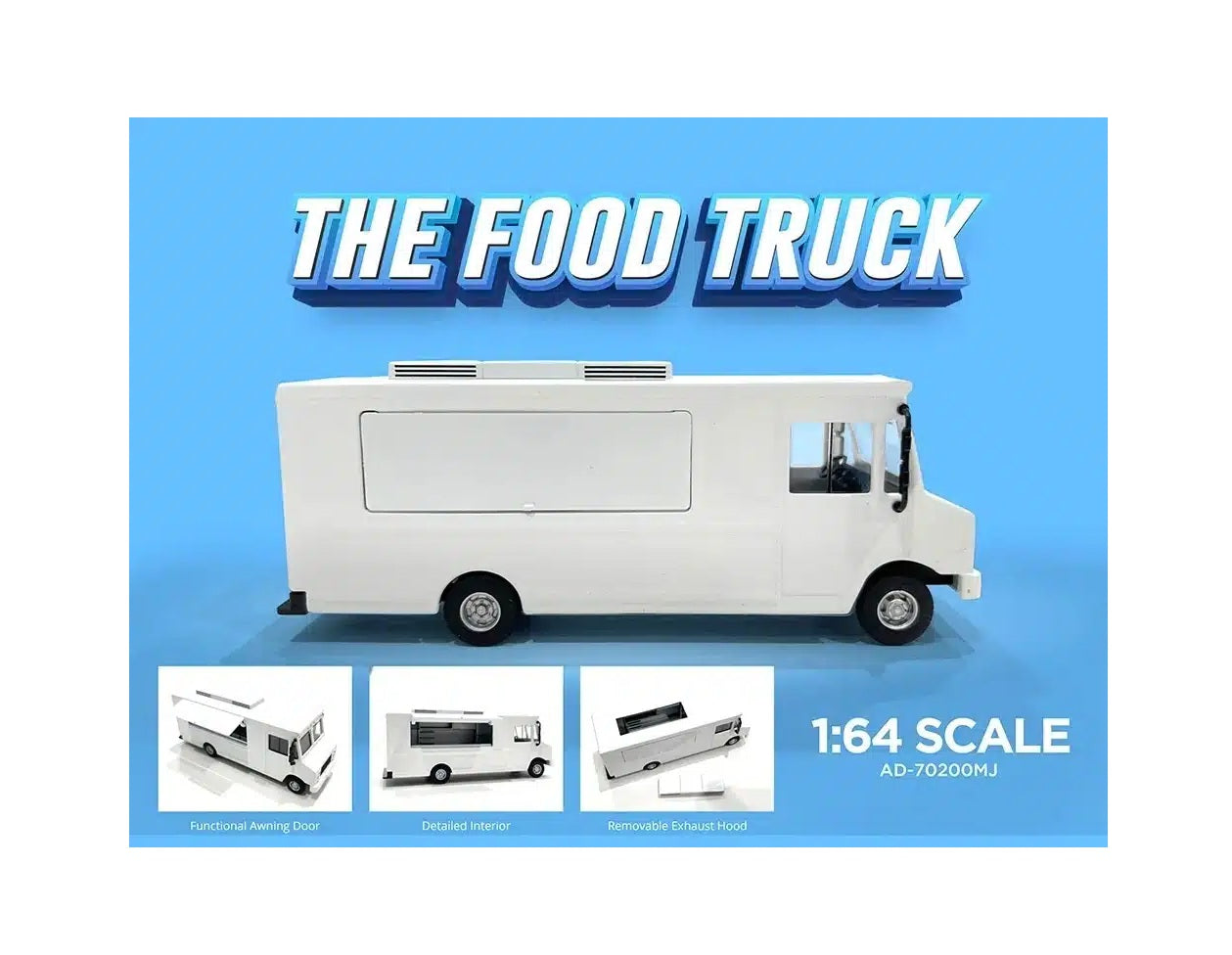 American Diorama - Food Truck Plain White - MiJo Exclusives - Scale 1/64 AD-70200MJ