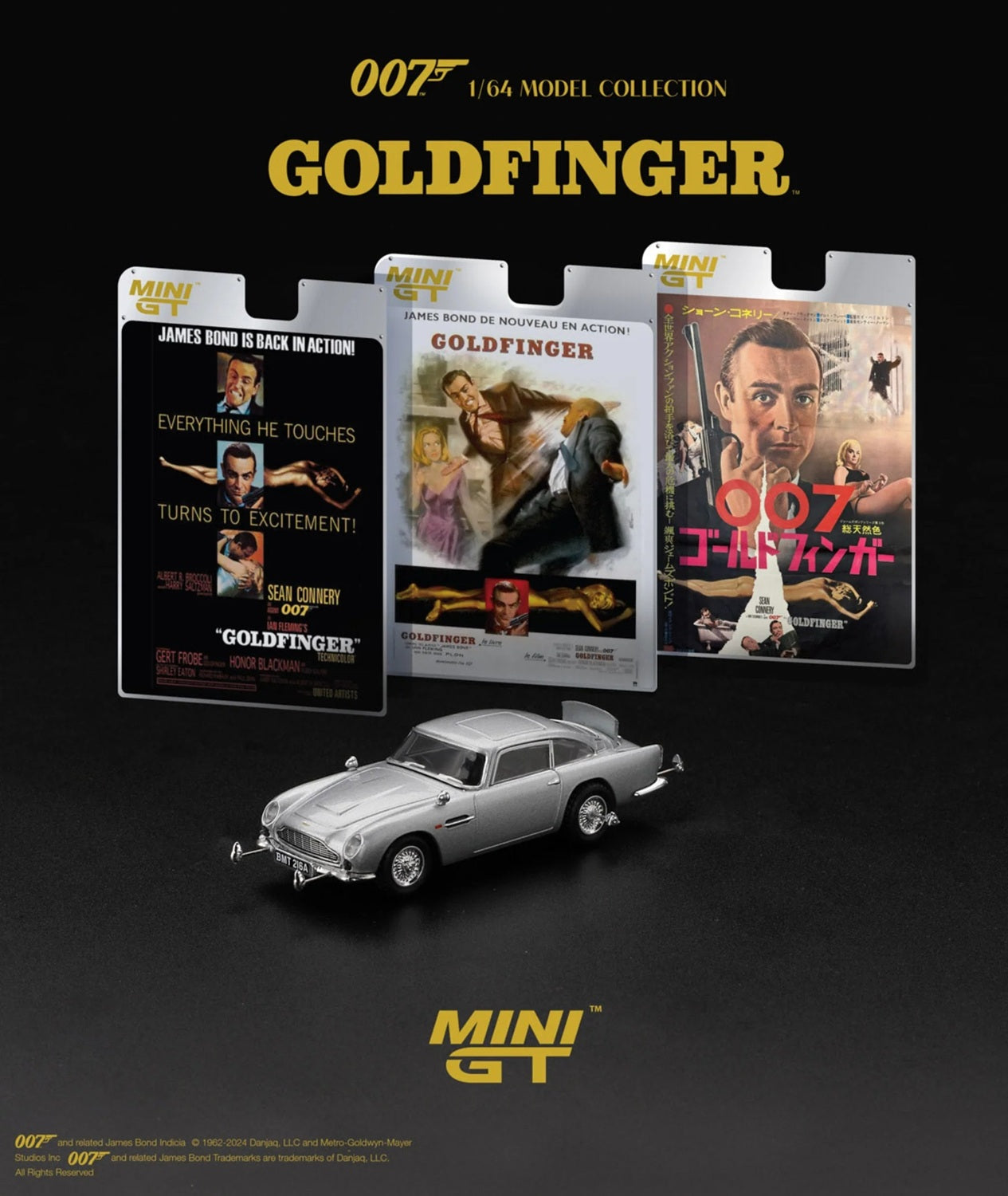 Mini GT - Aston Martin DB5 “Goldfinger” 007 James Bond - Scale 1/64 MGT00900-007E English