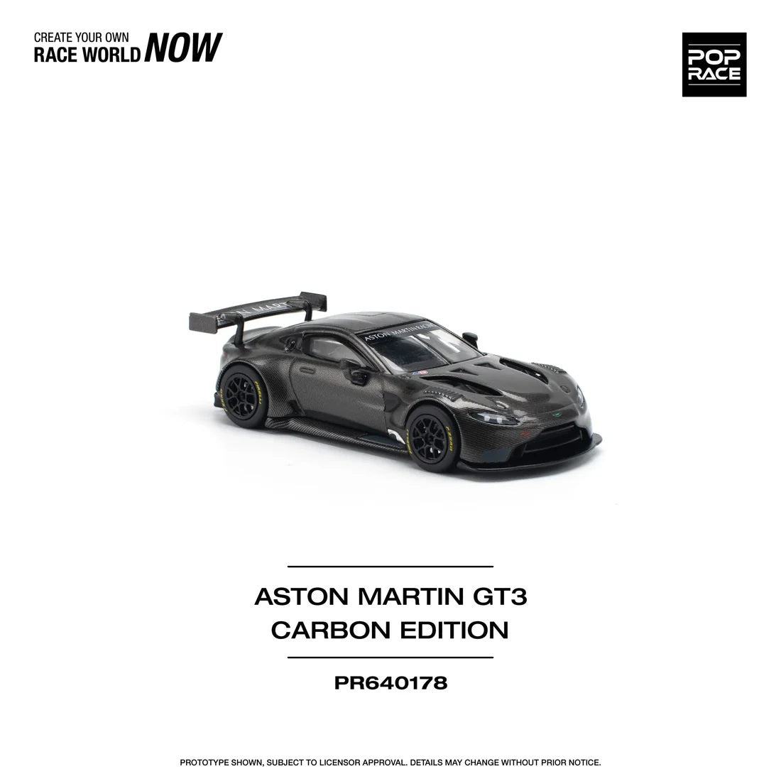 Pop Race - Aston Martin Vantage GT3 Carbon edition - Scala 1/64 PR64-178