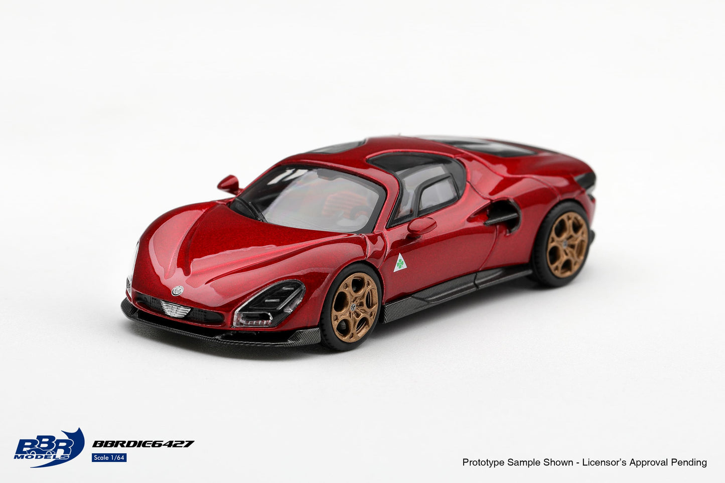 [PRÉCOMMANDE] BBR - Alfa Romeo 33 Stradale Rosso Villa d'Este 2025 - Échelle 1/64 BBRDIE6427