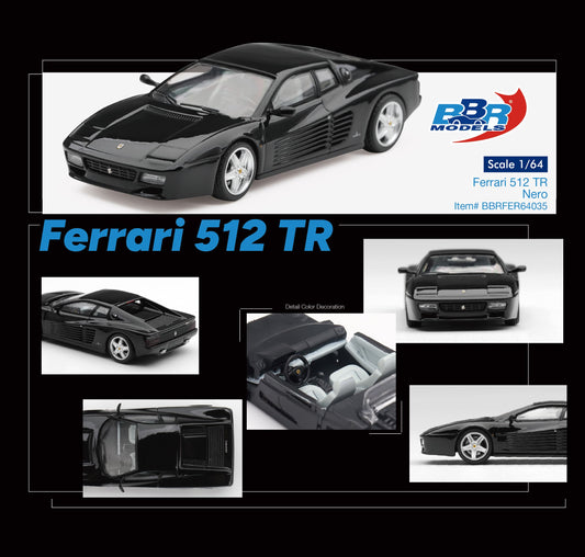 [PRE-ORDER] BBR - Ferrari 512 TR Nero 1992 - Scala 1/64 BBRFER64035