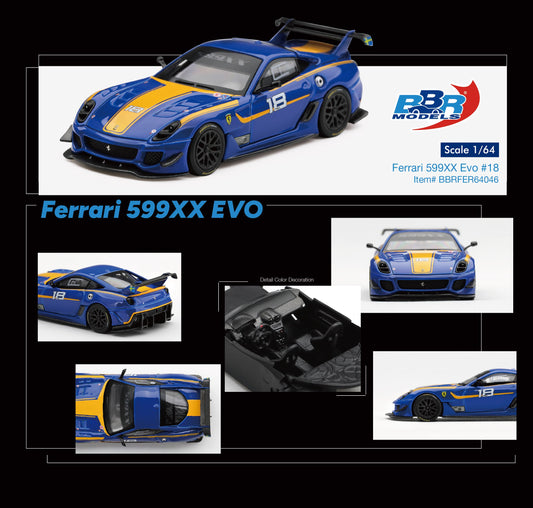 [PRE-ORDER] BBR - Ferrari 599XX Evo #18 2011 - Scala 1/64 BBRFER64046