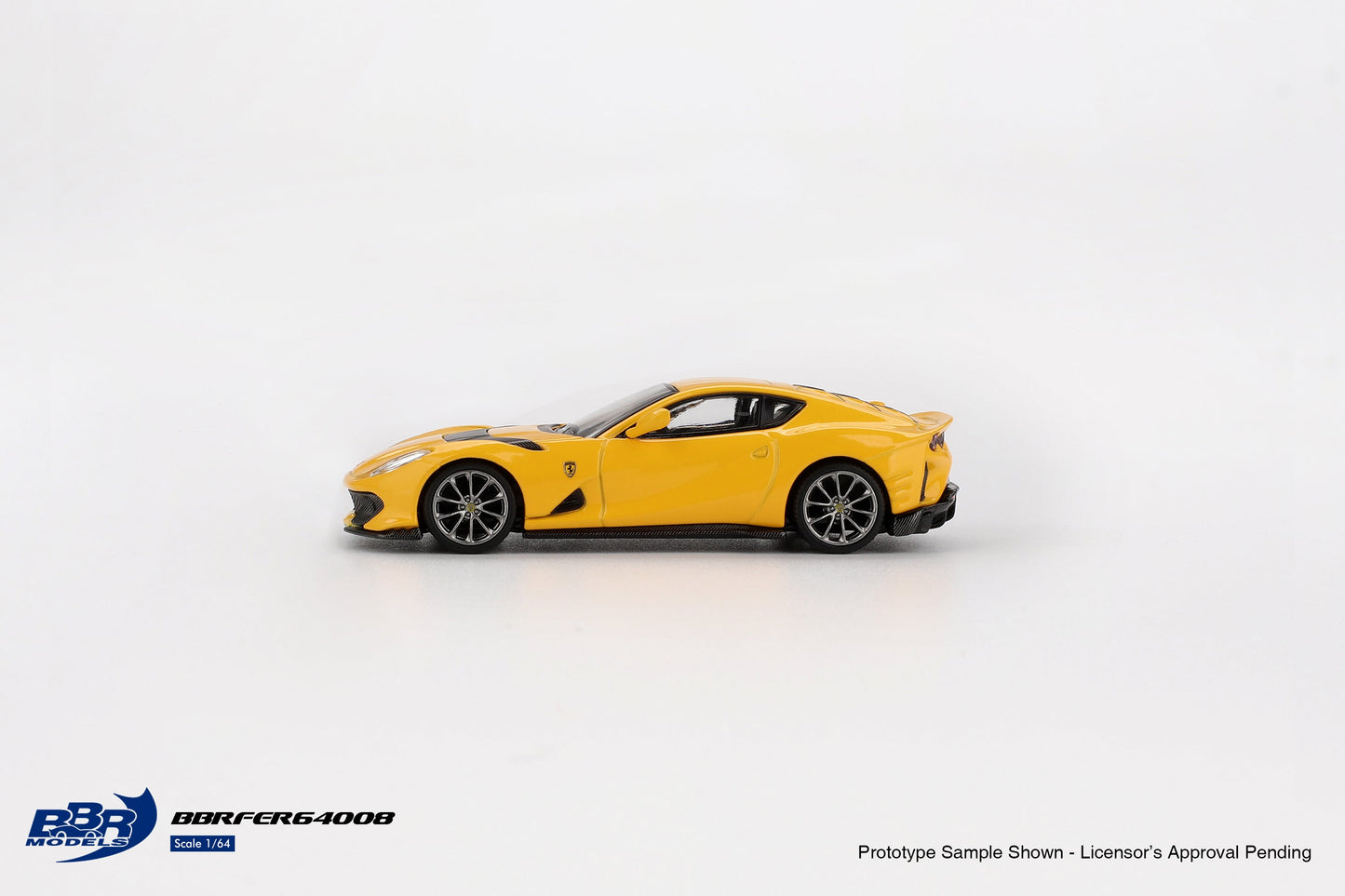 [PRE-ORDER] BBR Models - Ferrari 812 Giallo Modena Competizione 2021 - Scala 1/64 BBRFER64008