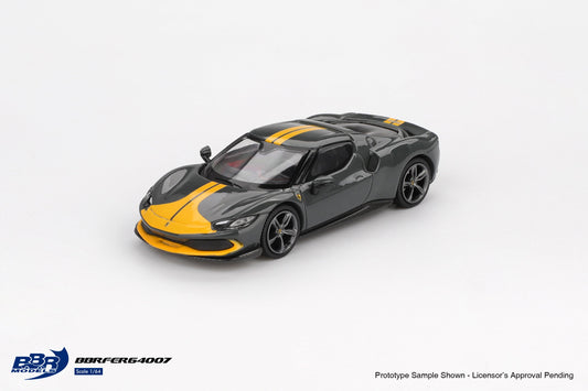 [PRE-ORDER] BBR Models - Ferrari 296 GTB Assetto Fiorano Grigio Scuro 2024 - 1/64 Scale BBRFER64007