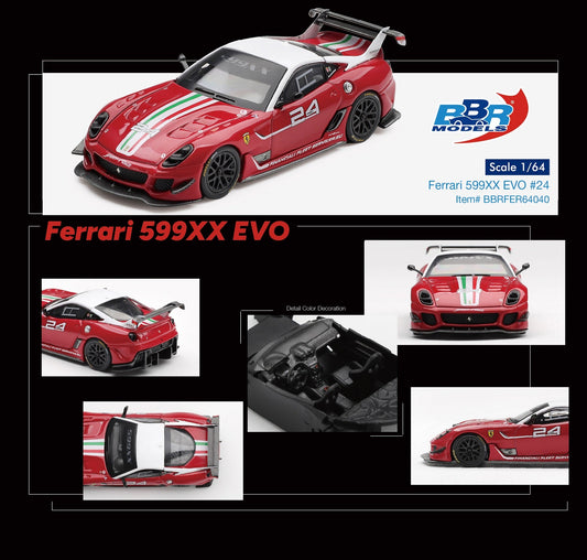 [PRE-ORDER] - BBR Models - Ferrari 599XX EVO #24 2011 - Scala 1/64 BBRFER64040