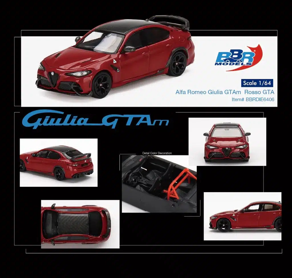 BBR Models - Alfa Romeo Giulia GTAm Rosso GTA - Scala 1/64 BBRDIE6406