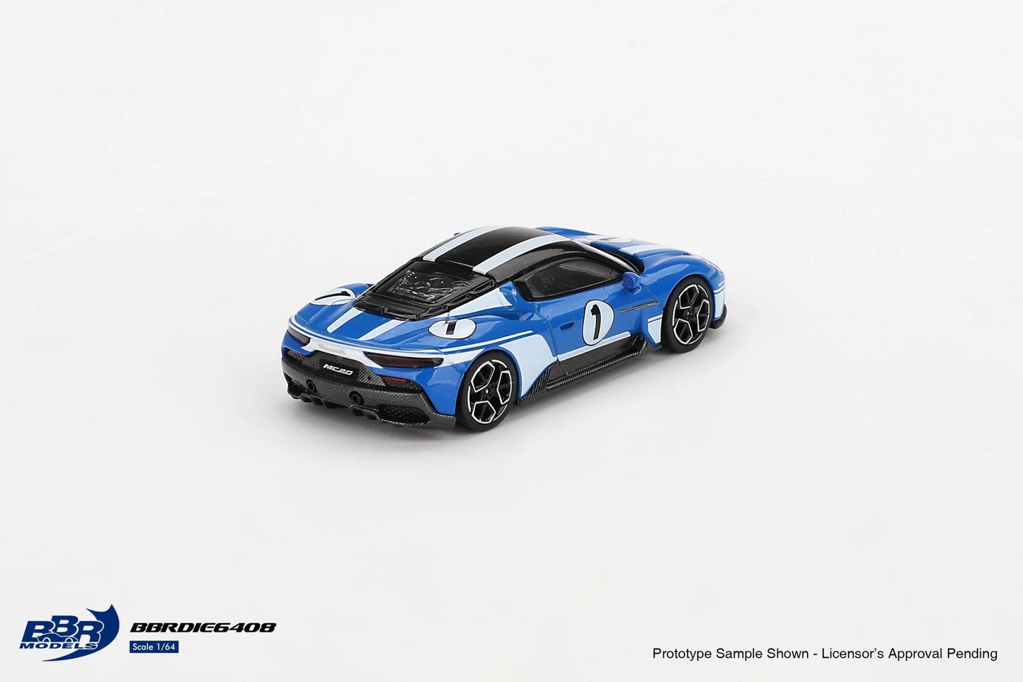 BBR Models - Maserati MC20 #1 Maserati Performance Experience Blue - Scale 1/64 BBRDIE6408