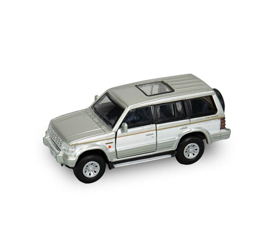 BM Creations - Mitsubishi Pajero Super Exceed Silver and White - Scala 1/64 64B0024