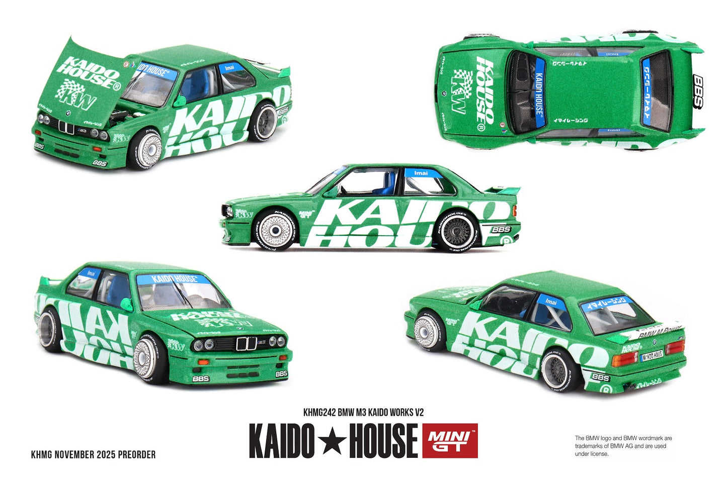 [PRE-ORDER] - Mini GT - BMW M3 (E30) Kaido Works V2 1989 - Kaido House - Scale 1/64 KHMG242