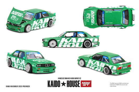 [PRE-ORDER] - Mini GT - BMW M3 (E30) Kaido Works V2 1989 - Kaido House - Scale 1/64 KHMG242