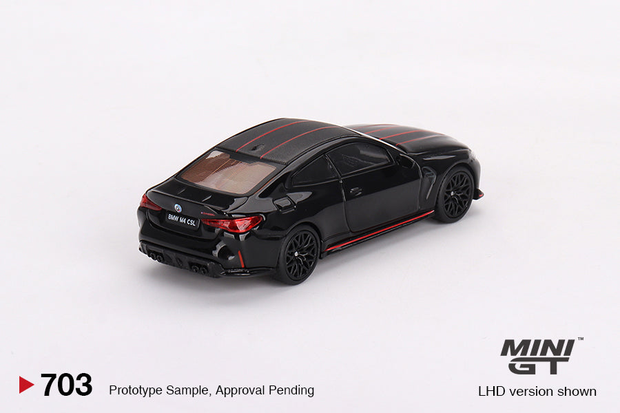 Mini GT 1:64 BMW M4 CSL 'Black Sapphire' Diecast Model Car #703 - 2024 Release