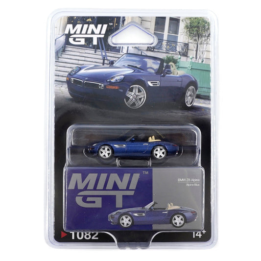 BMW Z8 Alpina Alpine Blue - Mini GT - Scale 1/64 MGT01082-BL Blister Packaging