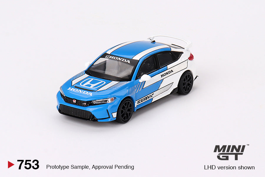 Mini GT - Honda Civic Type R #3 2023 Pace Car Blue - Scale 1/64 MGT00753 LHD