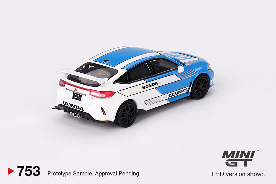 Mini GT - Honda Civic Type R #3 2023 Pace Car Blue - Scale 1/64 MGT00753 LHD