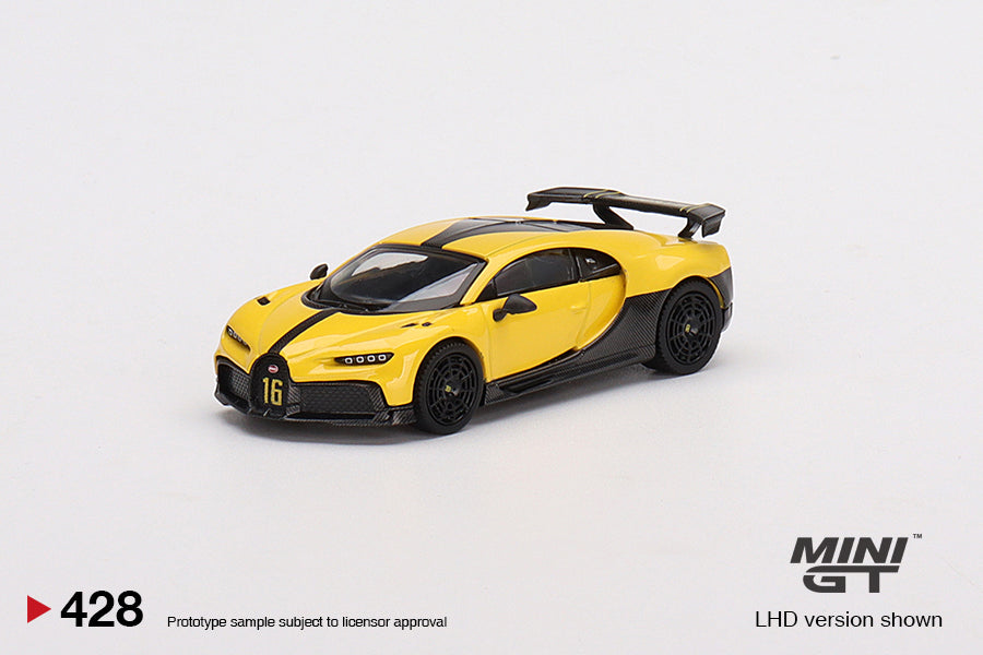 Mini GT - Bugatti Chiron Pur Sport Yellow - MiJo Exclusives- Scala 1/64 MGT00428-MJ