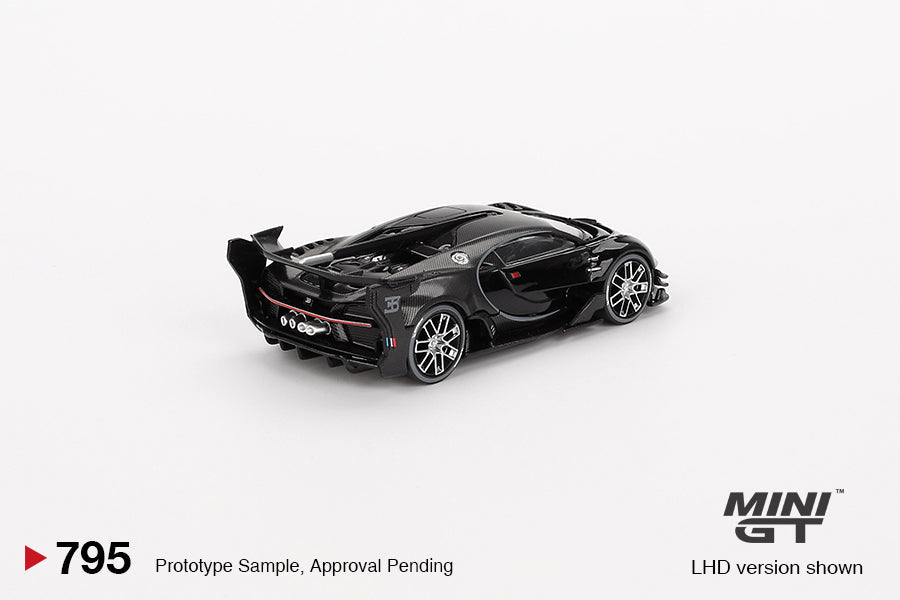 Mini GT - Bugatti Vision Gran Turismo Black - Scale 1/64 MGT00795-L