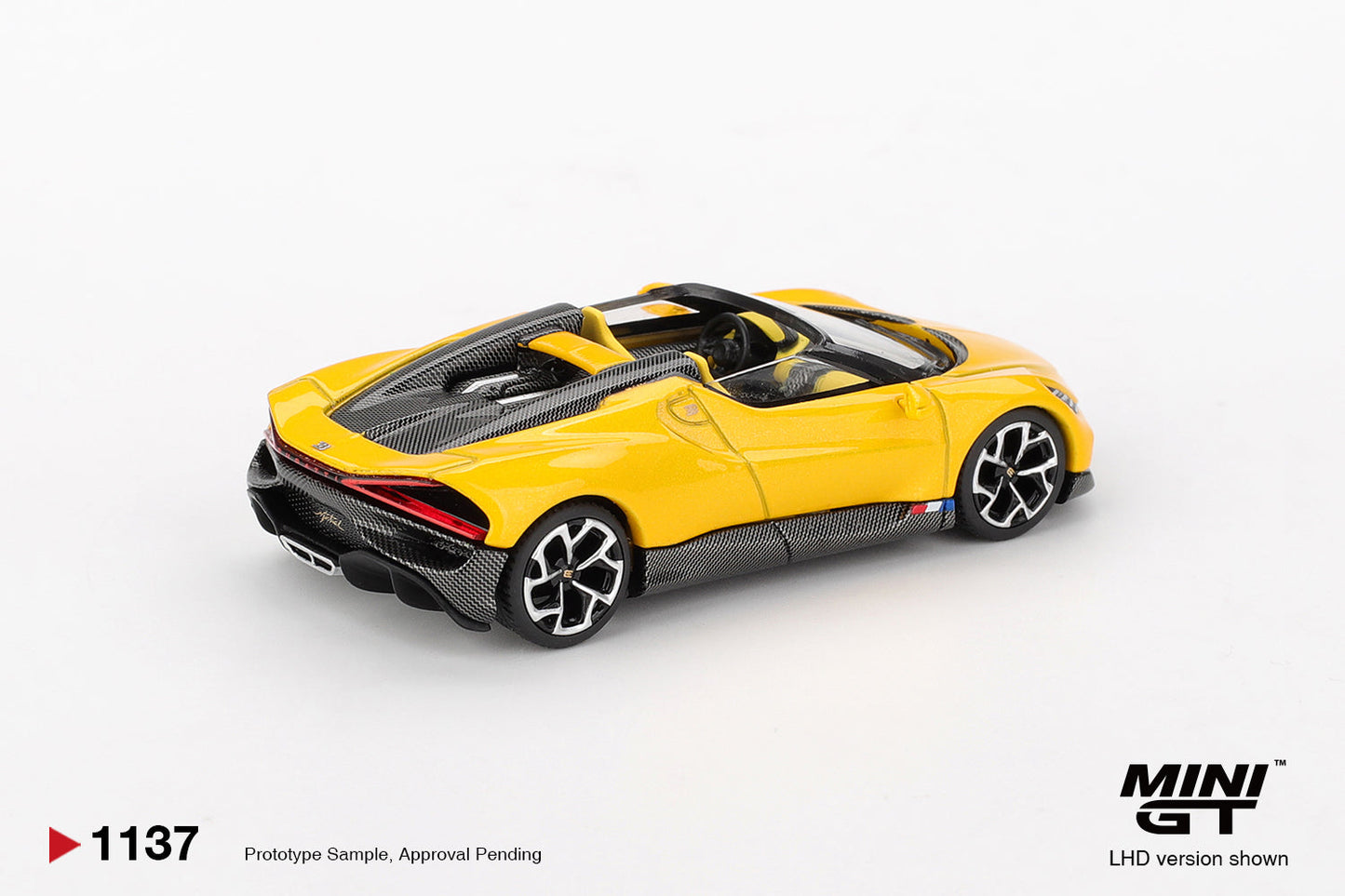 [PRE-ORDER] - Mini GT - Bugatti W16 Mistral Yellow 2023 - Scale 1-64 MGT01137-L