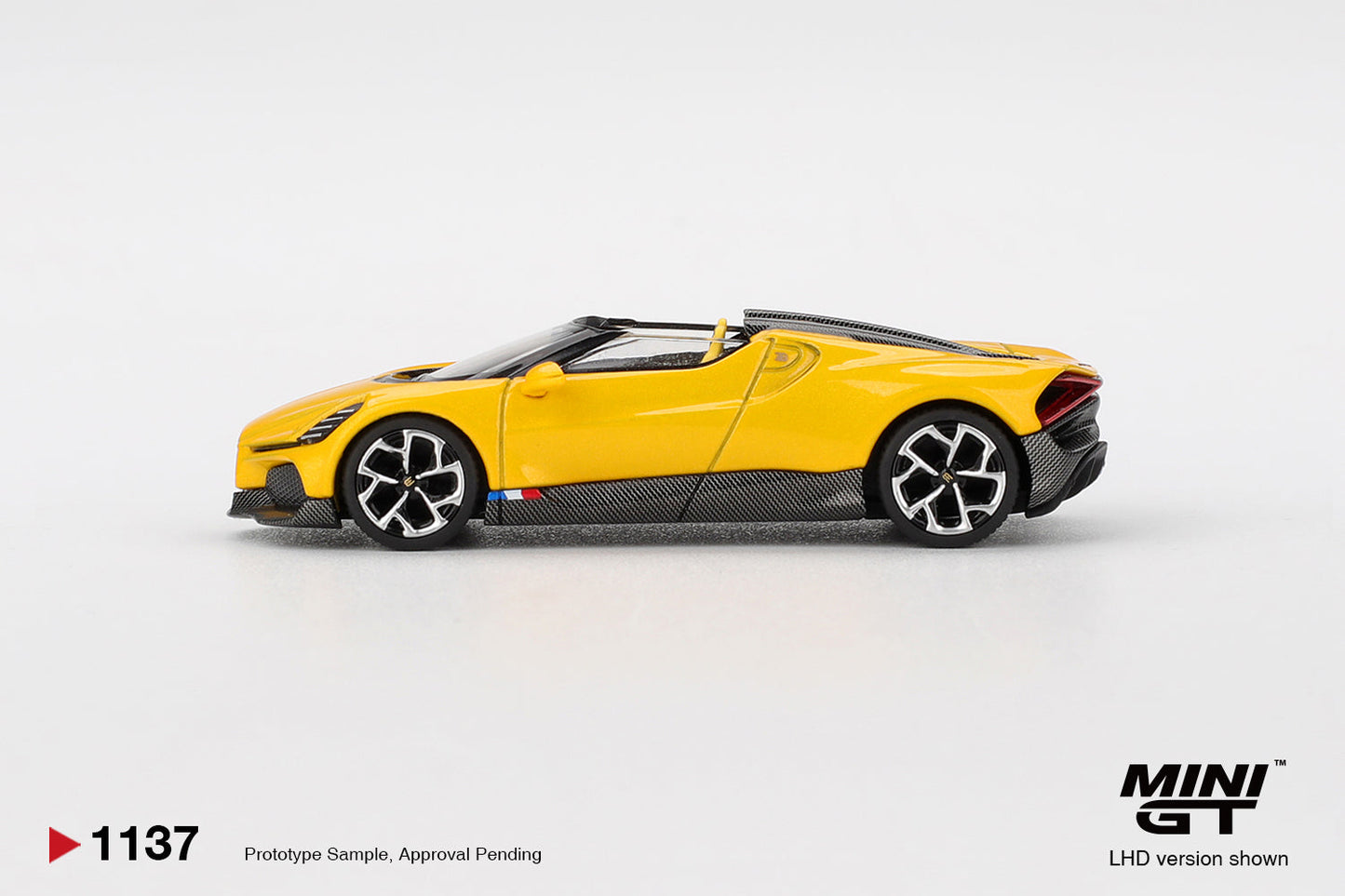 [PRE-ORDER] - Mini GT - Bugatti W16 Mistral Yellow 2023 - Scale 1-64 MGT01137-L