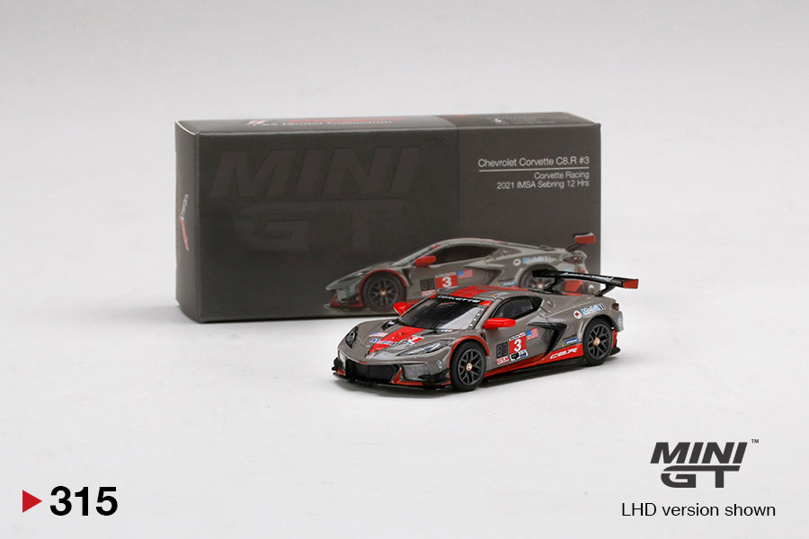 Mini GT - Chevrolet Corvette C8.R #3 Corvette Racing 2021 IMSA Sebring 12 Hrs - Scale 1/64 MGT00315-L