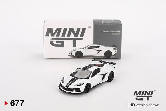 Mini GT - Chevrolet Corvette Z06 2023 Arctic White - Scale 1/64 MGT00677-R