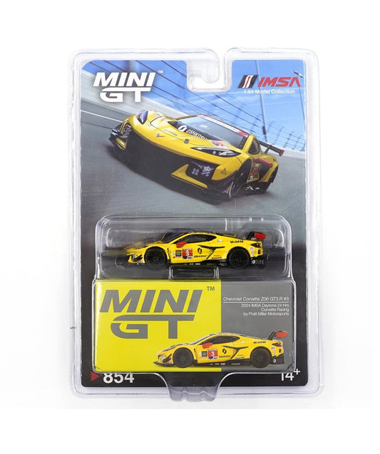 Mini GT - Chevrolet Corvette Z06 GT3.R #3 Corvette Racing - Scale 1-64 MGT00854-BL Blister Packaging