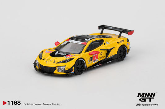 [PRE-ORDER] - Mini GT - Chevrolet Corvette Z06 GT3.R #3 Corvette Racing 2025 IMSA Daytona 24 Hrs 2025 - Scala 1-64 MGT01168-L