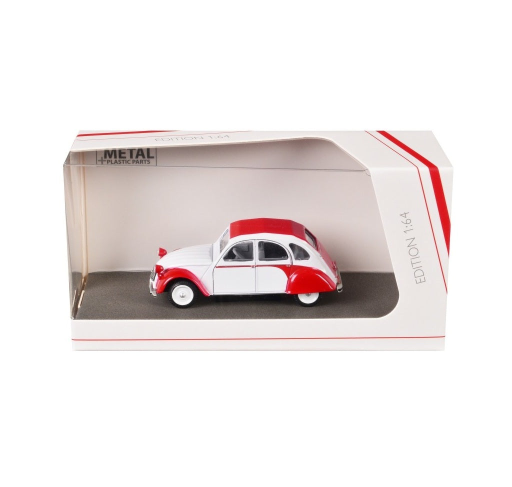 Schuco - Citroen 2CV white/red - Scale 1/64 452037200