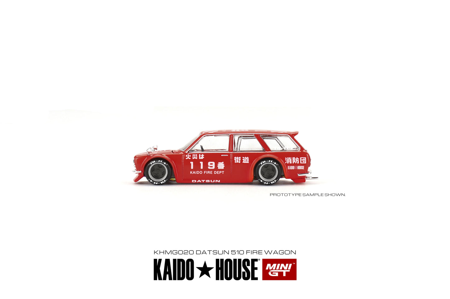 Mini GT - Datsun KAIDO 510 Wagon FIRE V1 - KAIDO HOUSE - Scale 1/64 KHMG020