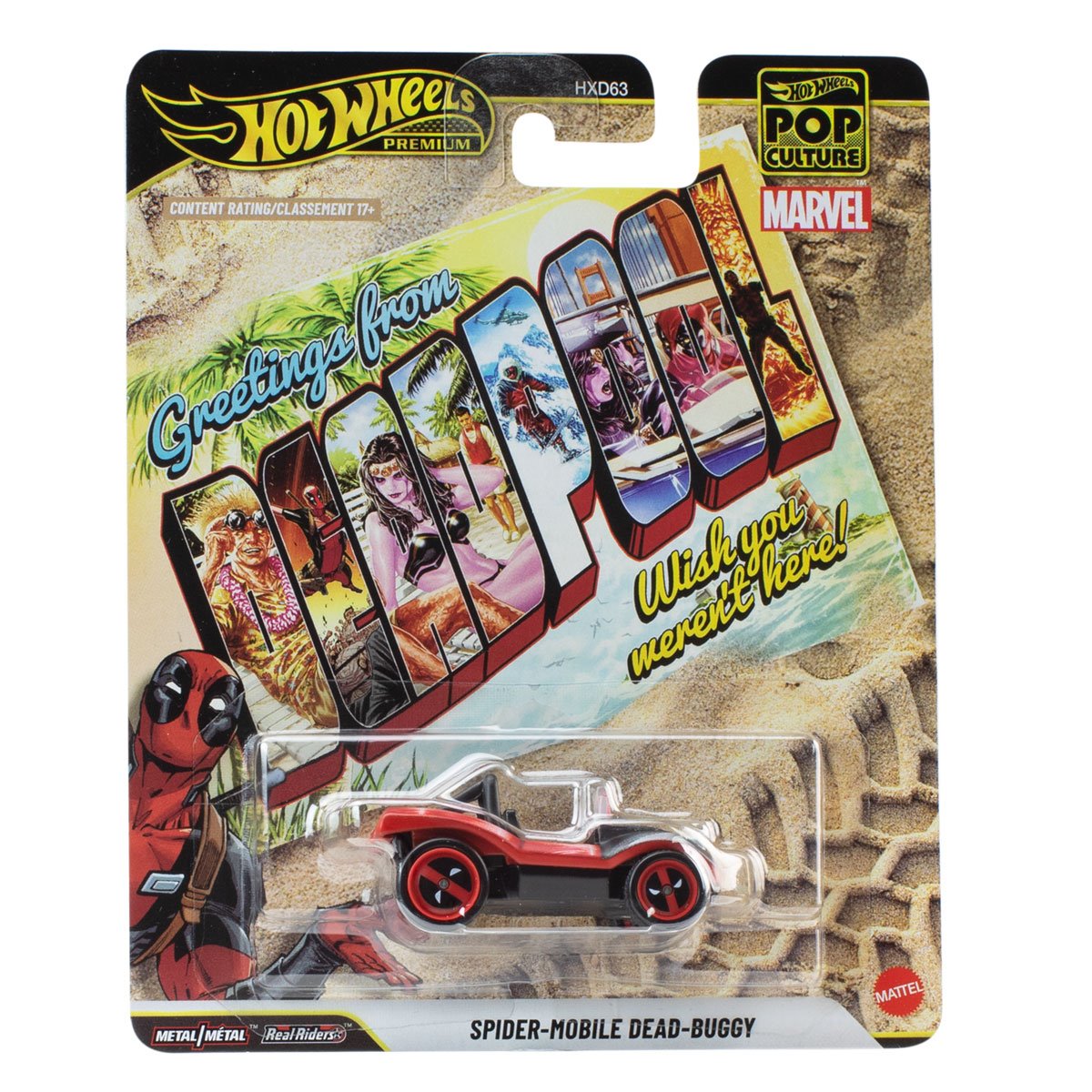 Hot Wheels Premium - Deadpool Spider-Mobile Dead-Buggy - Series Pop Culture - Scala 1/64