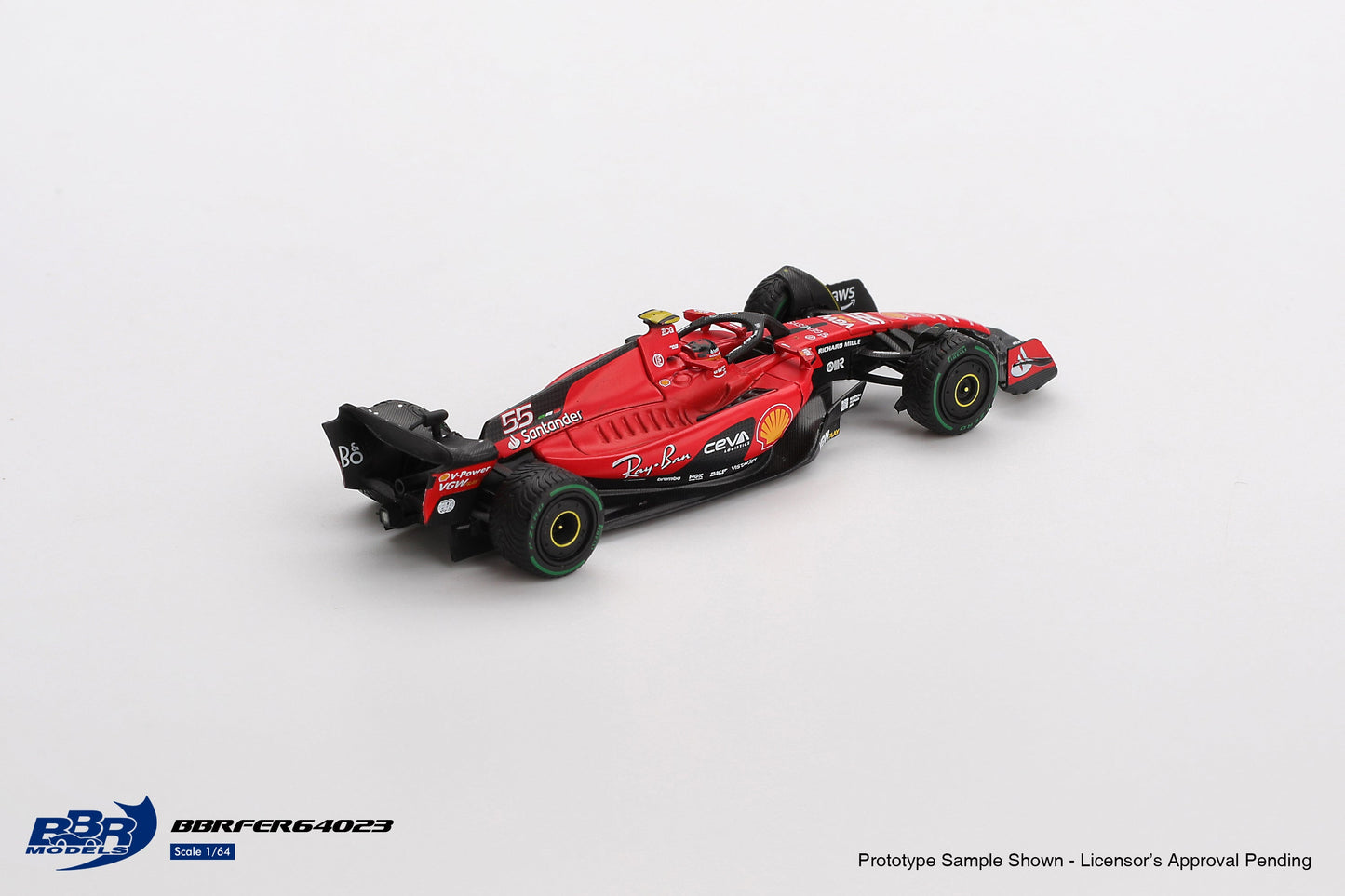 [PRE-ORDER] BBR Models - Ferrari SF23 #55 Carlos Sainz Monaco GP 2023 - Scale 1/64 BBRDIE64023