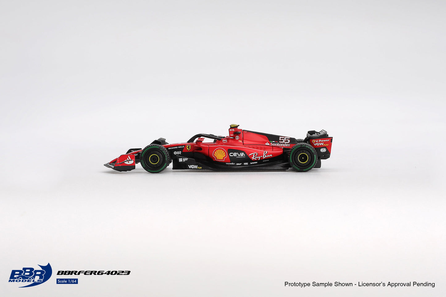 [PRE-ORDER] BBR Models - Ferrari SF23 #55 Carlos Sainz Monaco GP 2023 - Scale 1/64 BBRDIE64023