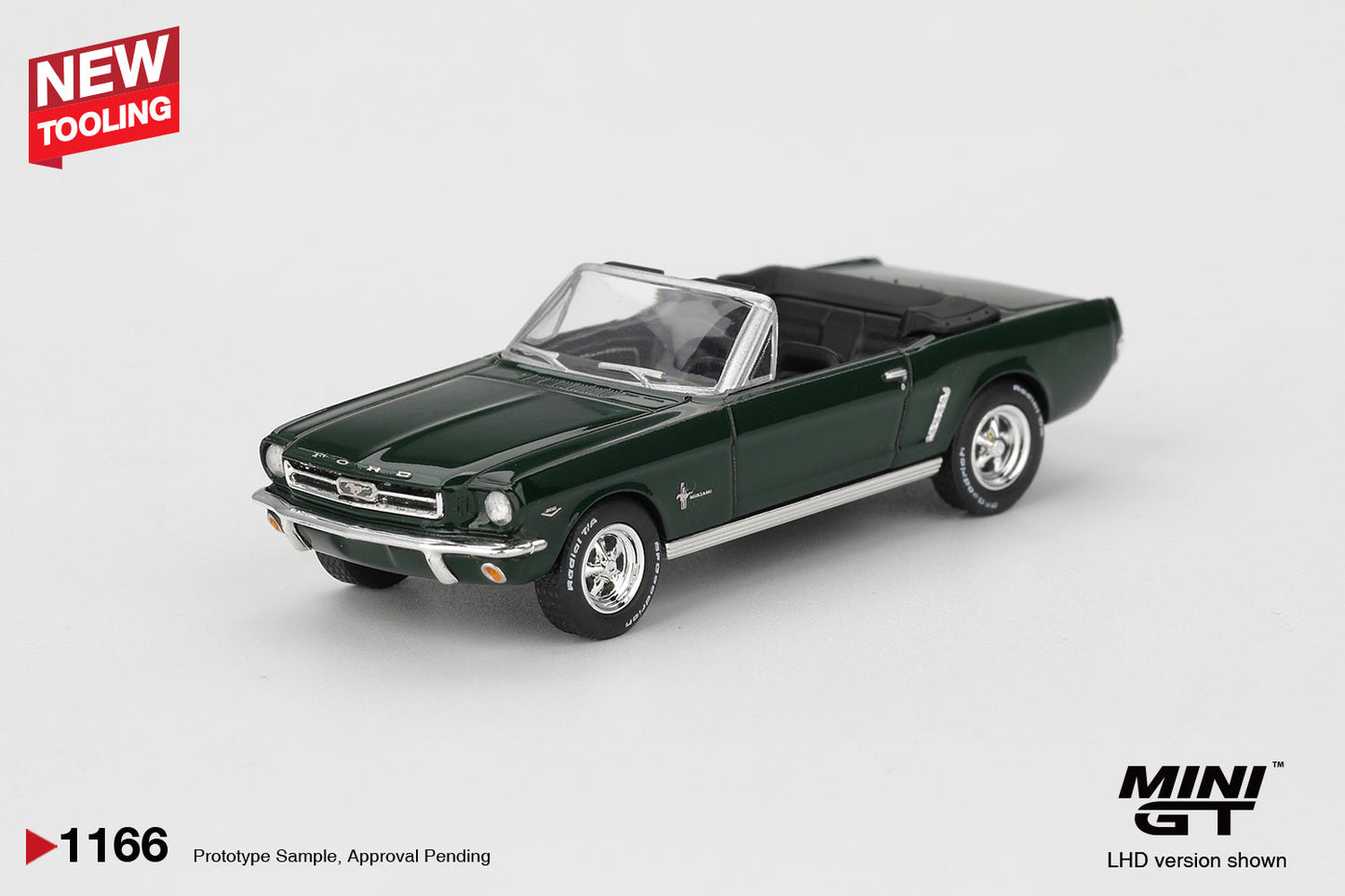 [PRE-ORDER] - Mini GT - Ford Mustang Convertible 1964 Highland Green 1964 - Scala 1-64 MGT01166-L
