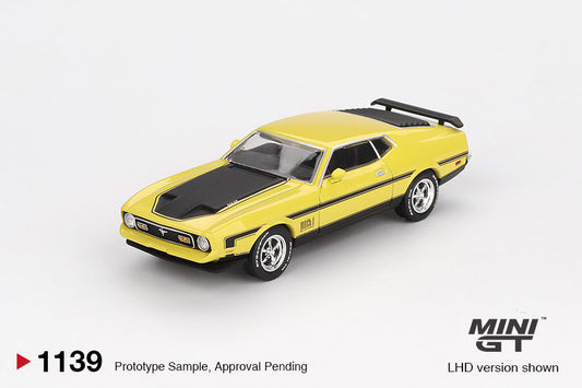 [PRE-ORDER] Mini GT - Ford Mustang Mach 1 1971 Grabber Yellow 1971 - Scala 1-64 MGT01139-L