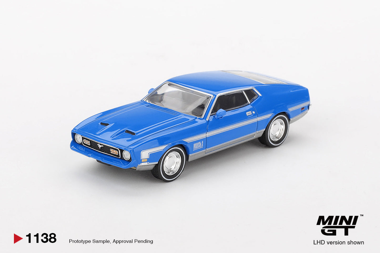 [PRE-ORDER] - Mini GT - Ford Mustang Mach 1 Grabber Blue 1971 - Scale 1-64 MGT01138-L