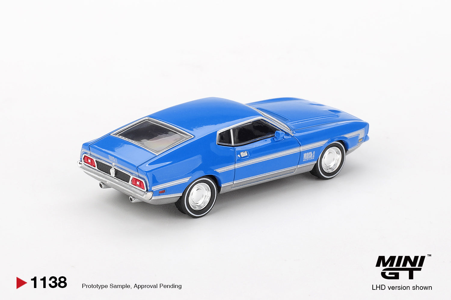 Mini GT - Ford Mustang Mach 1 Grabber Blue 1971 - Scale 1-64