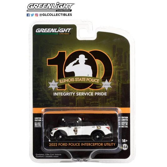 Greenlight - 2022 Ford Police Interceptor Utility (Illinois State Police 100th Anniversary) - Greenlight - Scale 1/64
