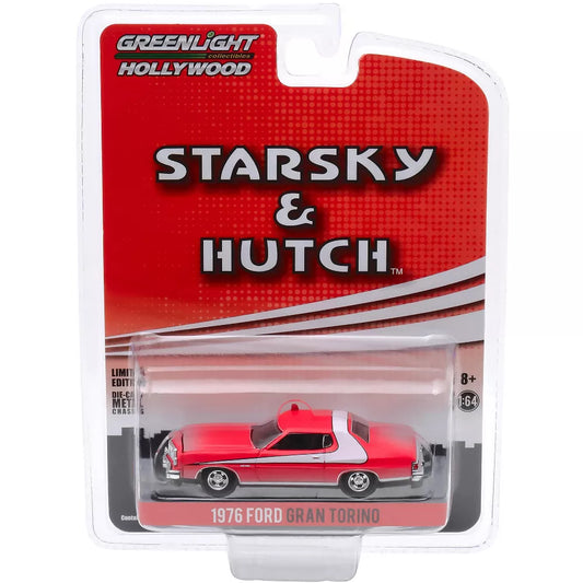Greenlight - Ford Gran Torino 1976 (Dirty Version) Starsky &amp; Hutch TV Series - Greenlight - Scale 1/64