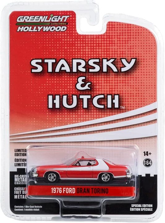 Greenlight - Ford Gran Torino 1976 (Crashed Version) Starsky &amp; Hutch TV Series - Greenlight - Scale 1/64