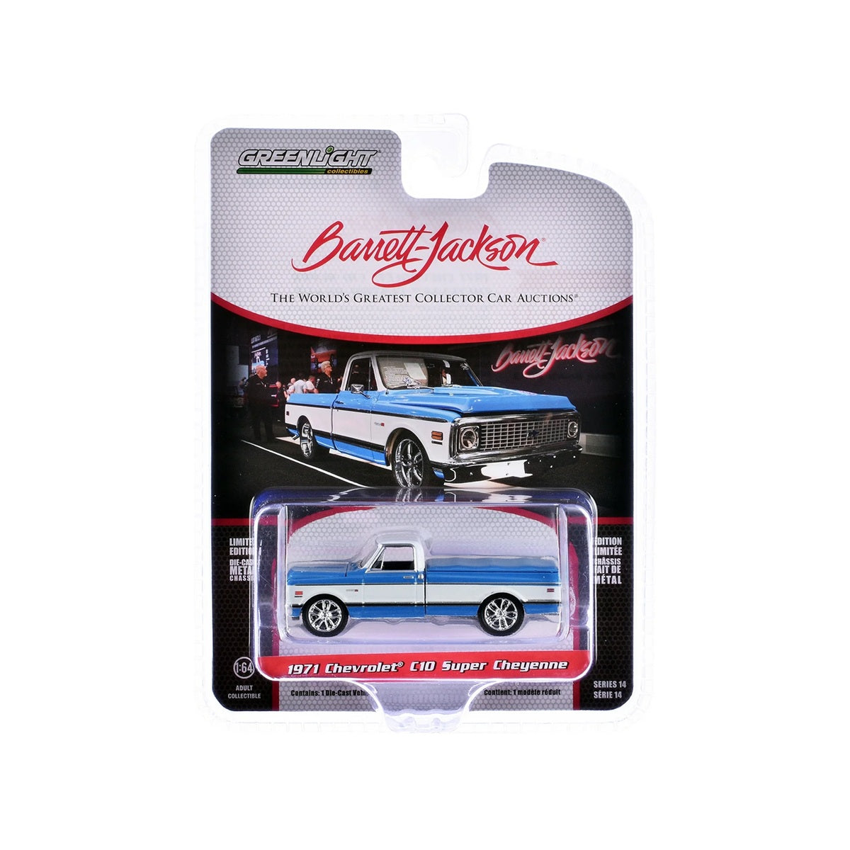 Greenlight - 1971 Chevrolet C10 Super Cheyenne Custom Pickup (Lot #673.1) - Series Barrett Jackson - 1/64 Scale