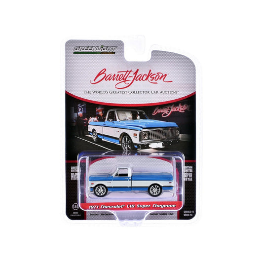Greenlight Collectibles - 1971 Chevrolet C10 Super Cheyenne Custom Pickup  (Lot #673.1) - Series Barrett Jackson - Scala 1/64