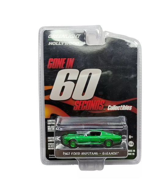 Greenlight - 1967 Ford Mustang Eleanor Green - Gone in 60 Seconds - Scale 1/64 Hollywood Series