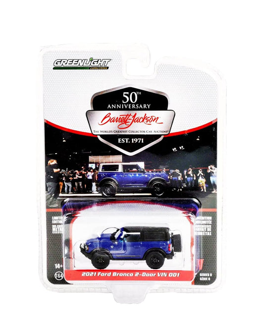 Greenlight - 2021 Ford Bronco 2-Door VIN #001 (Lot #3008) - Series Barrett Jackson - Greenlight - Scale 1/64